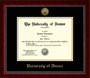 University of Denver Gold Engraved Medallion Diploma Frame in Sutton