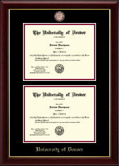 University of Denver Masterpiece Medallion Double Diploma Frame in Gallery