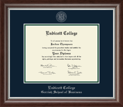 Endicott College diploma frame - Silver Embossed Diploma Frame in Devonshire