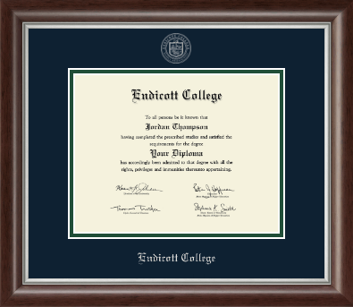 Endicott College diploma frame - Silver Embossed Diploma Frame in Devonshire