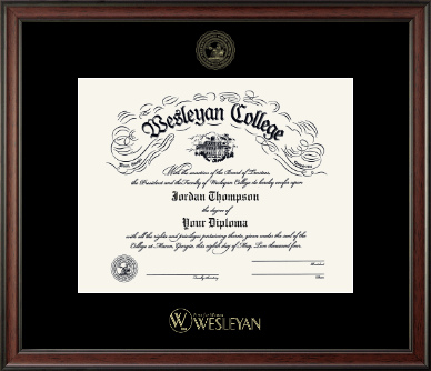 Wesleyan College Georgia diploma frame - Gold Embossed Diploma Frame in Studio