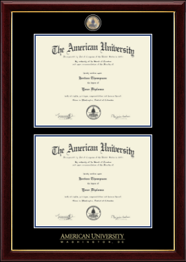 American University diploma frame - Masterpiece Medallion Double Diploma Frame in Gallery