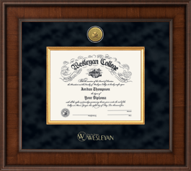 Wesleyan College Georgia diploma frame - Presidential Gold Engraved Diploma Frame in Madison