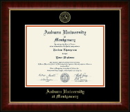 Auburn University Montgomery Gold Embossed Diploma Frame in Murano