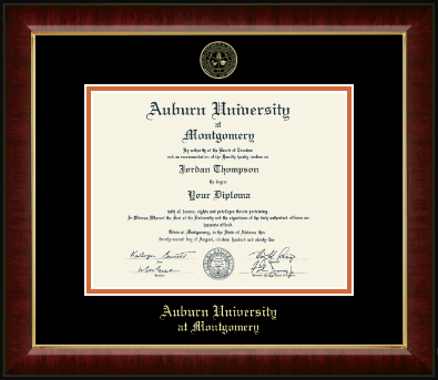 Auburn University Montgomery diploma frame - Gold Embossed Diploma Frame in Murano