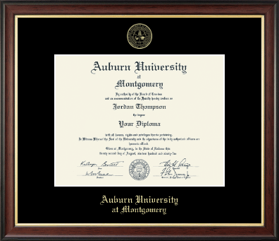 Auburn University Montgomery diploma frame - Gold Embossed Diploma Frame in Studio Gold