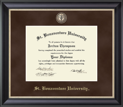 St. Bonaventure University diploma frame - Regal Edition Diploma Frame in Noir