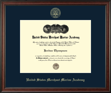 United States Merchant Marine Academy diploma frame - Gold Embossed Diploma Frame in Studio