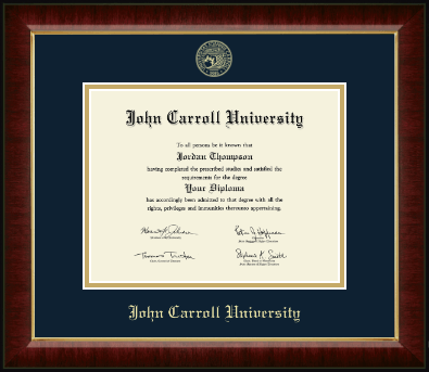 John Carroll University diploma frame - Gold Embossed Diploma Frame in Murano