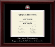 Chapman University Masterpiece Medallion Diploma Frame in Gallery Silver