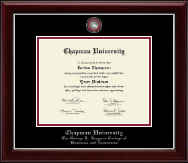 Chapman University diploma frame - Masterpiece Medallion Diploma Frame in Gallery Silver