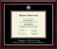 Chapman University Masterpiece Medallion Diploma Frame in Gallery Silver