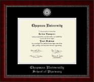 Chapman University Silver Engraved Medallion Diploma Frame in Sutton