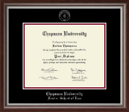 Chapman University Silver Embossed Diploma Frame in Devonshire