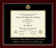 California State University Northridge Gold Engraved Medallion Diploma Frame in Sutton