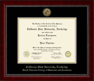 California State University Northridge diploma frame - Gold Engraved Medallion Diploma Frame in Sutton
