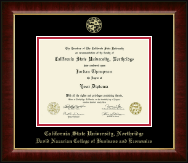 California State University Northridge Gold Embossed Diploma Frame in Murano