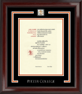 Pitzer College Showcase Edition Diploma Frame in Encore