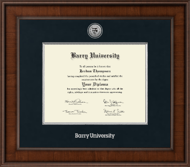 Barry University diploma frame - Presidential Silver Engraved Diploma Frame in Madison