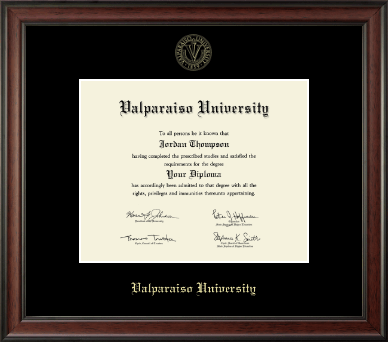 Valparaiso University diploma frame - Gold Embossed Diploma Frame in Studio