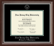 New Jersey City University diploma frame - Silver Embossed Diploma Frame in Devonshire