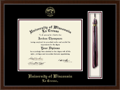 University of Wisconsin La Crosse diploma frame - Tassel & Cord Diploma Frame in Delta
