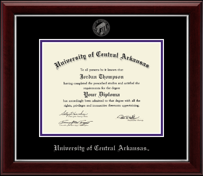 University of Central Arkansas diploma frame - Silver Embossed Diploma Frame in Gallery Silver