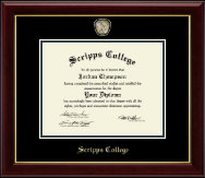 Scripps College diploma frame - Masterpiece Medallion Diploma Frame in Gallery
