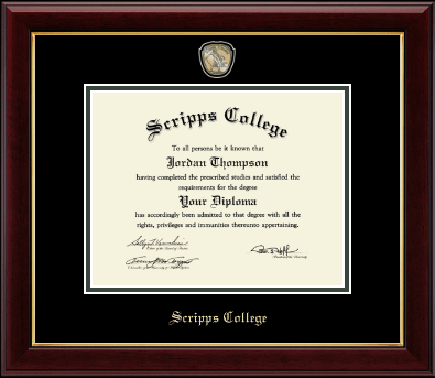 Scripps College diploma frame - Masterpiece Medallion Diploma Frame in Gallery