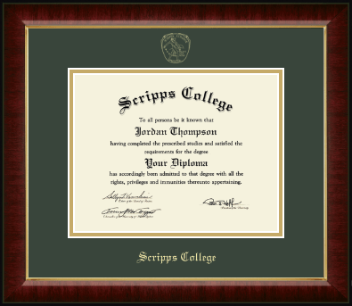 Scripps College diploma frame - Gold Embossed Diploma Frame in Murano