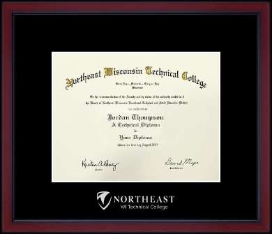 Northeast Wisconsin Technical College diploma frame - Silver Embossed Achievement Edition Diploma Frame in Academy