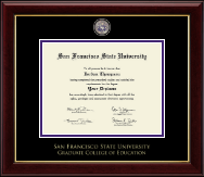 San Francisco State University diploma frame - Masterpiece Medallion Diploma Frame in Gallery
