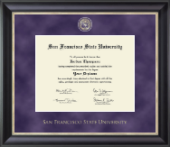 San Francisco State University Regal Edition Diploma Frame in Noir