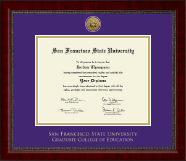 San Francisco State University diploma frame - Gold Engraved Medallion Diploma Frame in Sutton