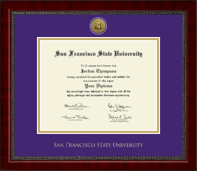 San Francisco State University diploma frame - Gold Engraved Medallion Diploma Frame in Sutton