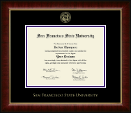 San Francisco State University Gold Embossed Diploma Frame in Murano