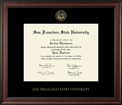 San Francisco State University diploma frame - Gold Embossed Diploma Frame in Studio