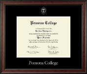 Pomona College Silver Embossed Diploma Frame in Studio
