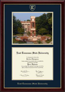 East Tennessee State University diploma frame - Campus Scene Diploma Frame in Gallery