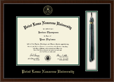 Point Loma Nazarene University diploma frame - Tassel & Cord Diploma Frame in Delta