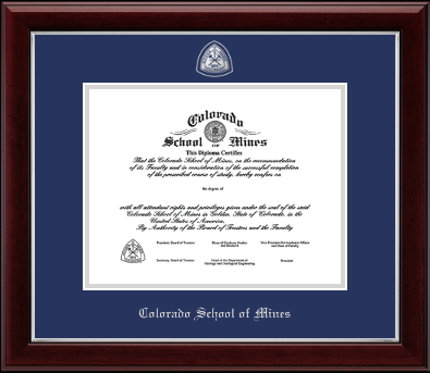 Colorado School of Mines diploma frame - Masterpiece Medallion Diploma Frame in Gallery Silver