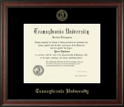 Transylvania University diploma frame - Gold Embossed Diploma Frame in Studio
