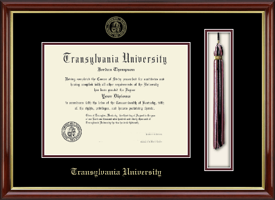 Transylvania University diploma frame - Tassel & Cord Diploma Frame in Southport Gold