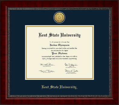 Kent State University diploma frame - Kent State U.- Gold Engraved Medallion Diploma Frame in Sutton