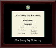 New Jersey City University Masterpiece Medallion Diploma Frame in Gallery Silver