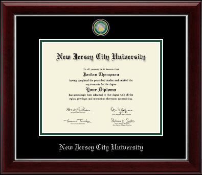 New Jersey City University diploma frame - Masterpiece Medallion Diploma Frame in Gallery Silver