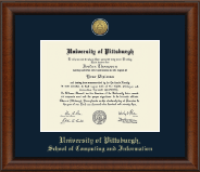 University of Pittsburgh diploma frame - Gold Engraved Medallion Diploma Frame in Austin