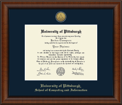 University of Pittsburgh diploma frame - Gold Engraved Medallion Diploma Frame in Austin