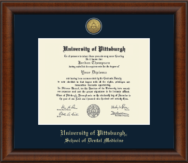 University of Pittsburgh diploma frame - Gold Engraved Medallion Diploma Frame in Austin