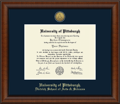 University of Pittsburgh diploma frame - Gold Engraved Medallion Diploma Frame in Austin